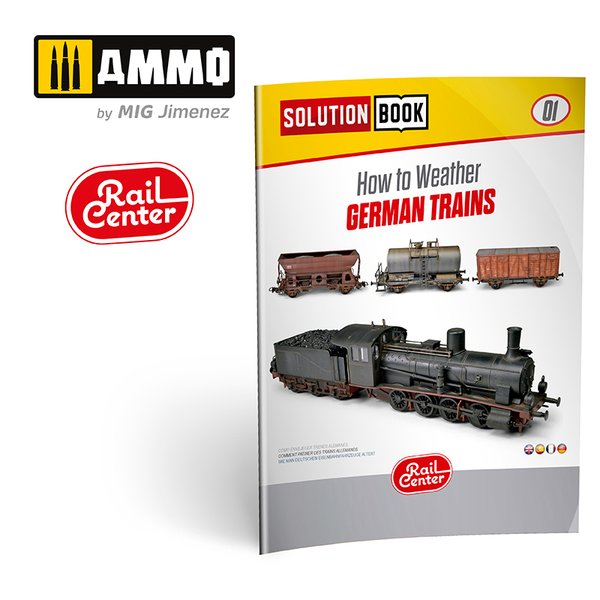 AMMO RAIL CENTER SOLUTION BOOK #01 – GERMAN TRAINS. All Weathering Products